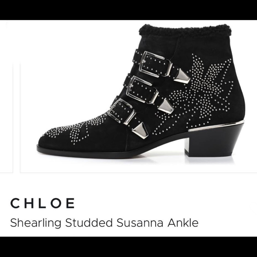 Chloe | Susanna Genuine Shearling Studded Boot